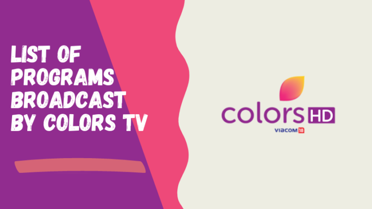 List of Shows broadcast by Colors TV Colors TV shows